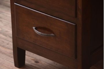 アンティーク家具　和製アンティーク　古いカバ材のシンプルな片袖机(デスク)