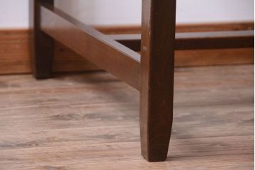 アンティーク家具　和製アンティーク　古いカバ材のシンプルな片袖机(デスク)