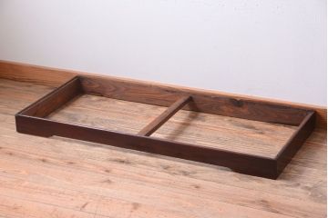 アンティーク家具　古民具・骨董　明治〜大正期　前面栗材!二段重ねのアンティーク米沢箪笥(台輪付き)