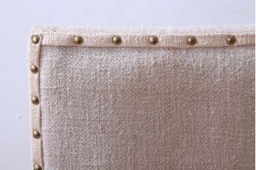 アンティーク家具　アンティークペイント　アンティークリネン座面のチェア(椅子)(2)