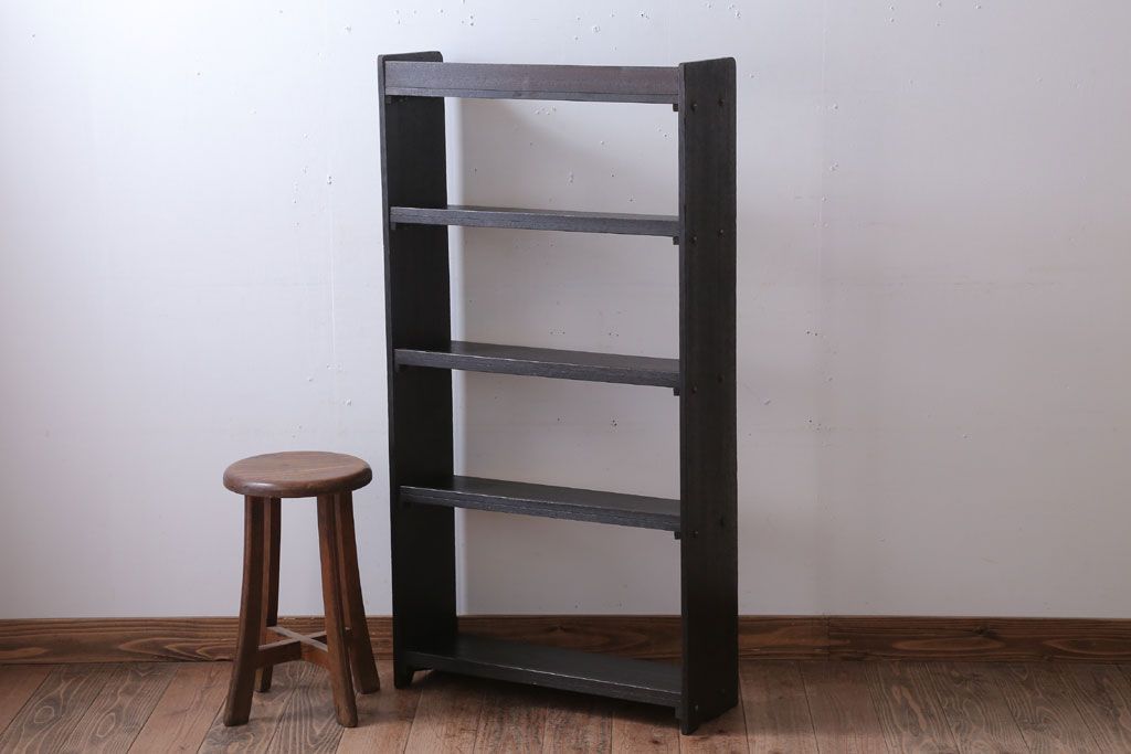 レトロ家具　昭和レトロ　シンプルな本棚(飾り棚・ブックシェルフ)