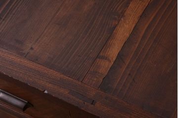 アンティーク家具　和製アンティーク　前面欅材!框が重厚な時代箪笥ローボード(引き出し・ローチェスト)(1)