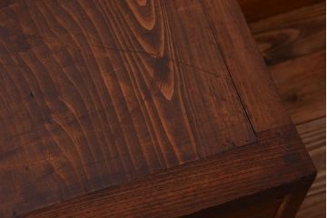 アンティーク家具　和製アンティーク　前面欅材!框が重厚な時代箪笥ローボード(引き出し・ローチェスト)(1)