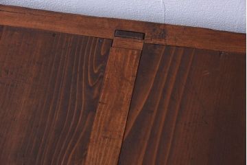 アンティーク家具　和製アンティーク　前面欅材!框が重厚な時代箪笥ローボード(引き出し・ローチェスト)(1)