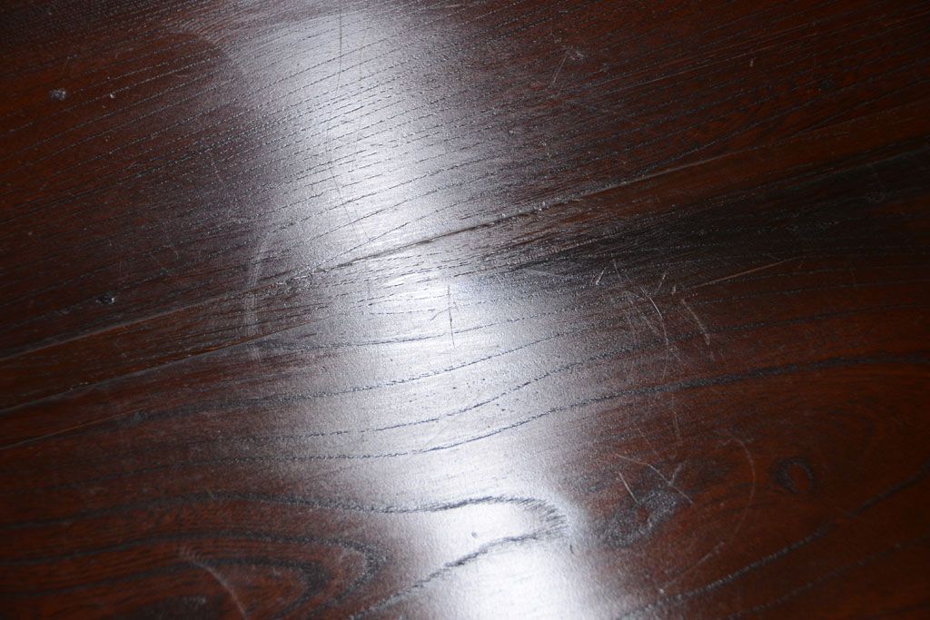 中古　民芸家具　総欅材!重厚な車箪笥(帳場箪笥)