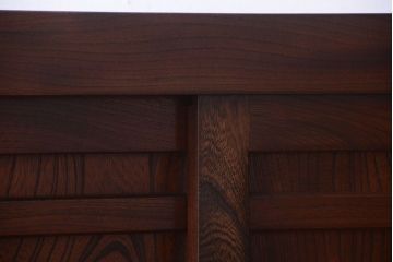 中古　民芸家具　総欅材!重厚な車箪笥(帳場箪笥)