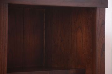 中古　民芸家具　総欅材!重厚な車箪笥(帳場箪笥)