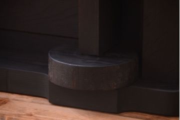 中古　民芸家具　総欅材!重厚な車箪笥(帳場箪笥)