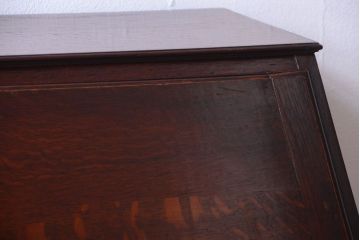 アンティーク家具　イギリスアンティーク　オーク材!ツイストレッグライティングビューロー(デスク)