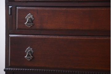 アンティーク家具　イギリスアンティーク　オーク材!ツイストレッグライティングビューロー(デスク)