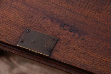 アンティーク家具　イギリスアンティーク　オーク材!ツイストレッグライティングビューロー(デスク)