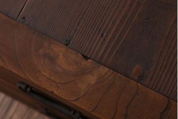 アンティーク家具　和製アンティーク　前面欅材!框が重厚な時代箪笥ローボード(引き出し・ローチェスト)(3)