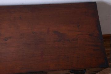 アンティーク家具　古民具・骨董　明治期　前面栗材!アンティーク衣装箪笥(時代箪笥)