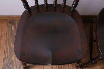 松本民芸家具　ビンテージ品　16型　スピンドルチェア2脚セット