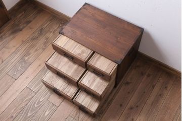 アンティーク家具　古民具・骨董　明治期　アンティーク時代小引き出し(小箪笥)