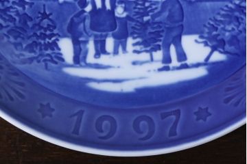 アンティーク雑貨　中古　ROYAL COPENHAGEN(ロイヤルコペンハーゲン)　イヤープレート　1997年
