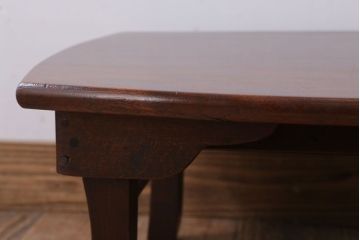 アンティーク家具　和製アンティーク　古いカバ材の上質な角ちゃぶ台