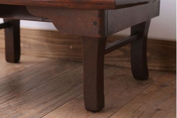 アンティーク家具　和製アンティーク　古いカバ材の上質な角ちゃぶ台