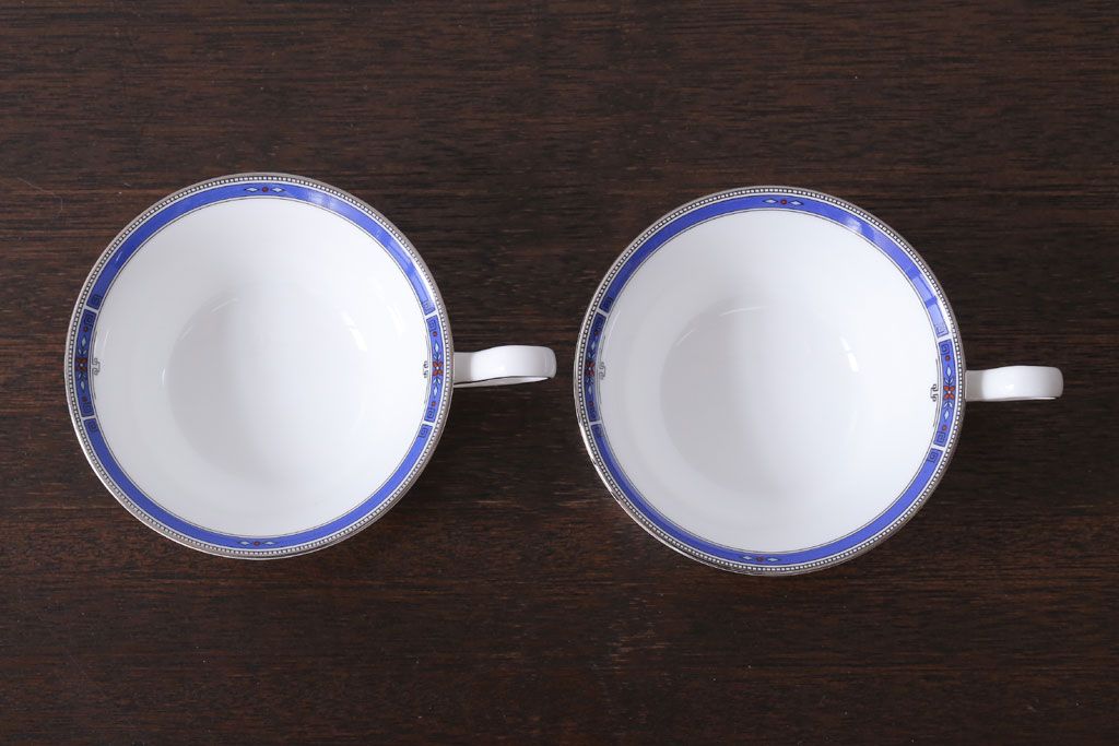 アンティーク雑貨　中古　イギリスWedgwood(ウェッジウッド)　キングスブリッジ　カップ&ソーサー2客セット(洋食器)