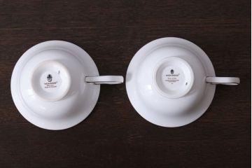 アンティーク雑貨　中古　イギリスWedgwood(ウェッジウッド)　キングスブリッジ　カップ&ソーサー2客セット(洋食器)