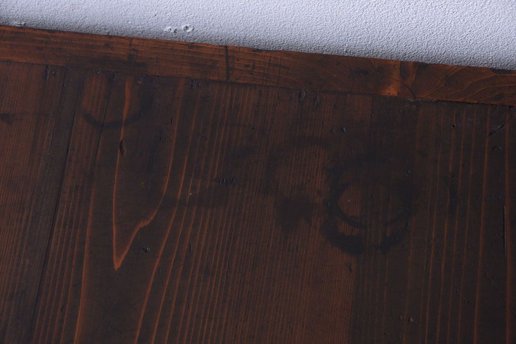 アンティーク家具　古民具・骨董　明治期　隠し付き!前面欅玉杢材のアンティーク帳場箪笥