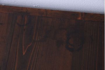 アンティーク家具　古民具・骨董　明治期　隠し付き!前面欅玉杢材のアンティーク帳場箪笥