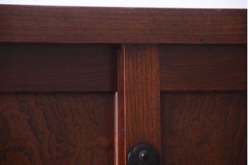 アンティーク家具　古民具・骨董　明治期　隠し付き!前面欅玉杢材のアンティーク帳場箪笥