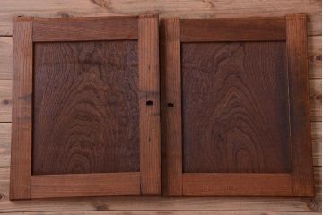 アンティーク家具　古民具・骨董　明治期　隠し付き!前面欅玉杢材のアンティーク帳場箪笥