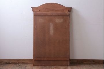 アンティーク雑貨　海外輸入家具　フック付き!オーク材の壁掛けミラー(ウォールミラー)(2)