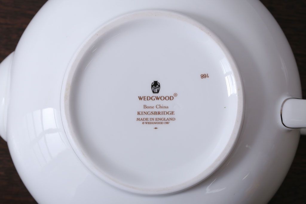 アンティーク雑貨　中古　イギリスWedgwood(ウェッジウッド)　キングスブリッジ　ポット(洋食器)