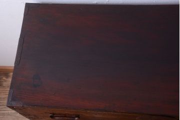アンティーク家具　古民具・骨董　黒縁最上箪笥(時代箪笥・衣装箪笥)