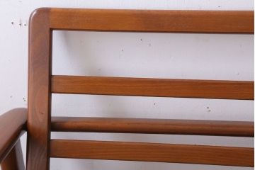 ヴィンテージ家具　北欧ビンテージ　チーク材のイージーチェア(1人掛けアームソファ)