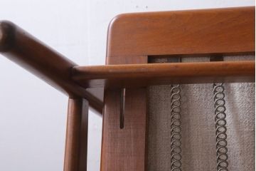ヴィンテージ家具　北欧ビンテージ　チーク材のイージーチェア(1人掛けアームソファ)