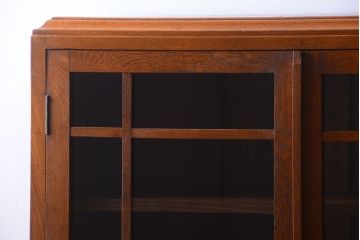 アンティーク家具　和製アンティーク　古い栓材の大きな本箱(収納棚)