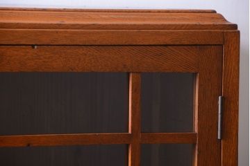 アンティーク家具　和製アンティーク　古い栓材の大きな本箱(収納棚)