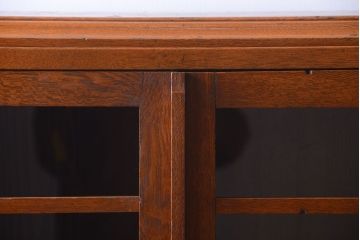 アンティーク家具　和製アンティーク　古い栓材の大きな本箱(収納棚)