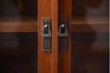 アンティーク家具　和製アンティーク　古い栓材の大きな本箱(収納棚)