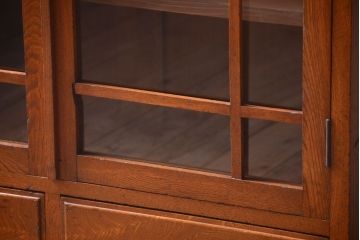 アンティーク家具　和製アンティーク　古い栓材の大きな本箱(収納棚)