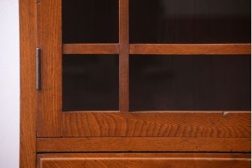 アンティーク家具　和製アンティーク　古い栓材の大きな本箱(収納棚)