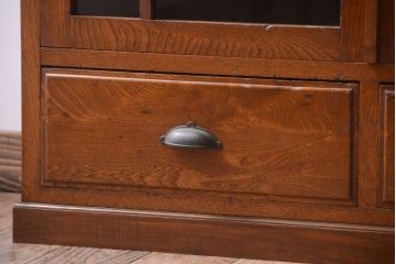 アンティーク家具　和製アンティーク　古い栓材の大きな本箱(収納棚)