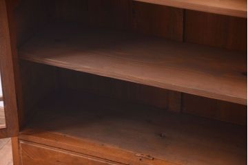 アンティーク家具　和製アンティーク　古い栓材の大きな本箱(収納棚)