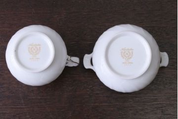 アンティーク雑貨　中古　ノリタケ(Noritake)　スタジオコレクションのポット・シュガーポット・クリーマー3点セット(洋食器)