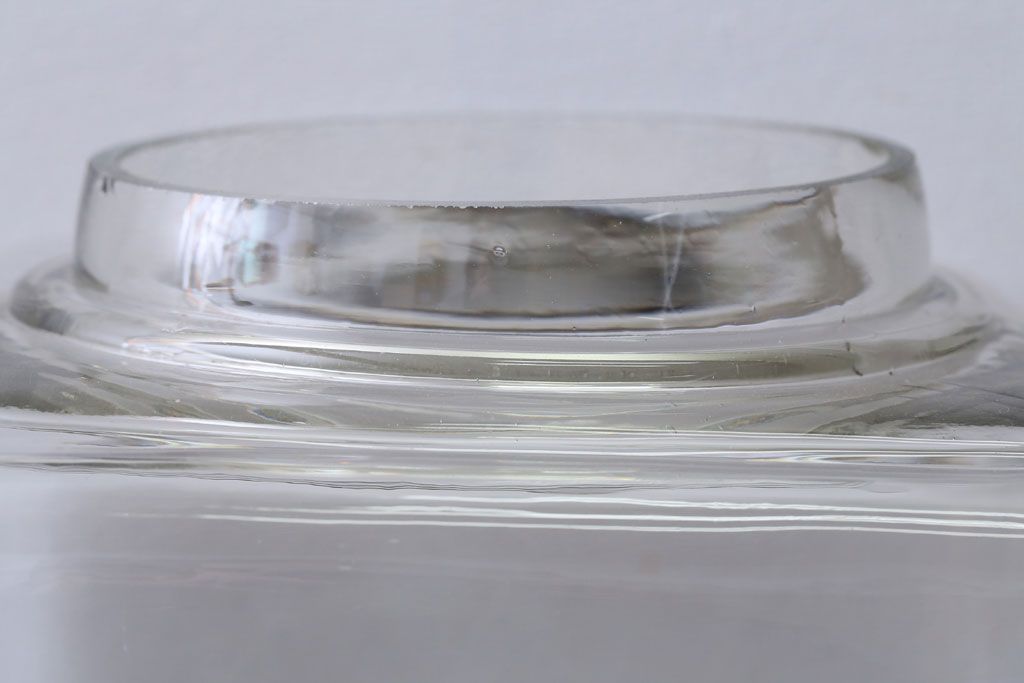 アンティーク雑貨　昭和レトロ　アンティーク四角ガラス瓶(ビン)(2)