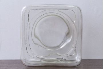 アンティーク雑貨　昭和レトロ　アンティーク四角ガラス瓶(ビン)(2)