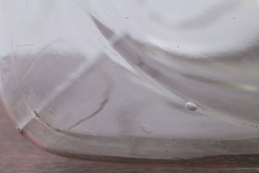 アンティーク雑貨　昭和レトロ　アンティーク四角ガラス瓶(ビン)(2)