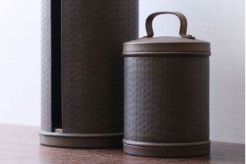 アンティーク雑貨　中古　銅製　キッチンペーパーホルダーと小物入れ2点セット