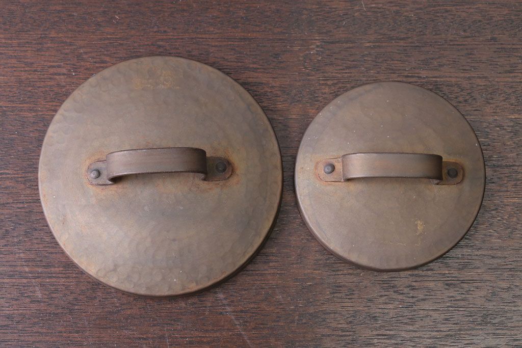 アンティーク雑貨　中古　銅製　キッチンペーパーホルダーと小物入れ2点セット