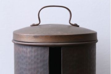 アンティーク雑貨　中古　銅製　キッチンペーパーホルダーと小物入れ2点セット