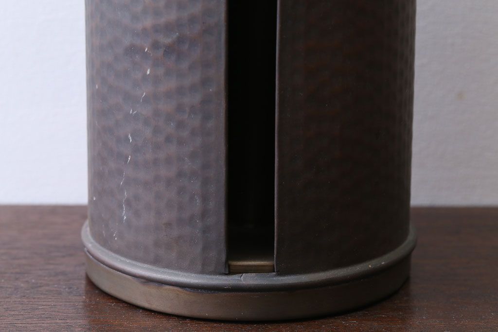 アンティーク雑貨　中古　銅製　キッチンペーパーホルダーと小物入れ2点セット