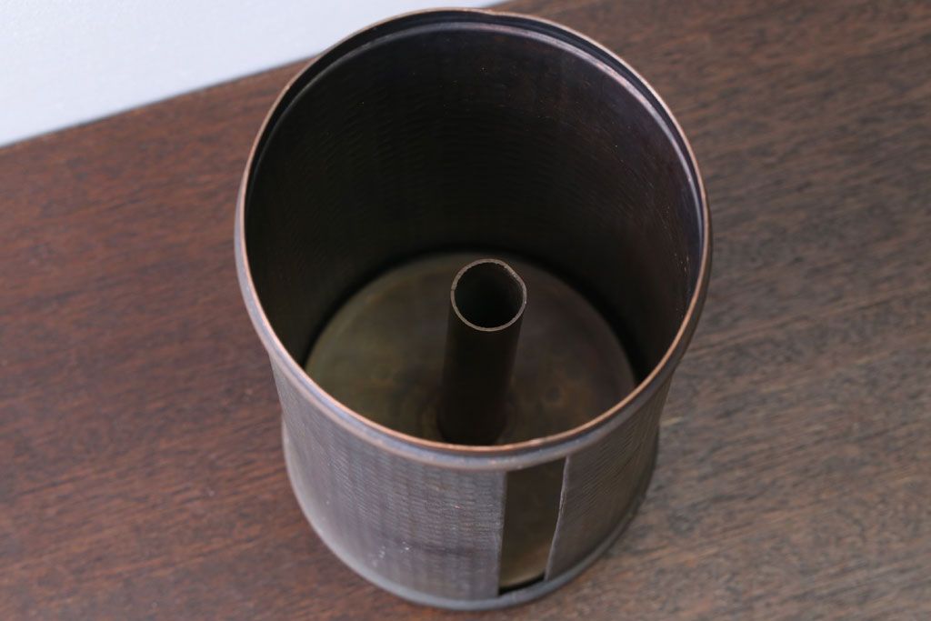アンティーク雑貨　中古　銅製　キッチンペーパーホルダーと小物入れ2点セット